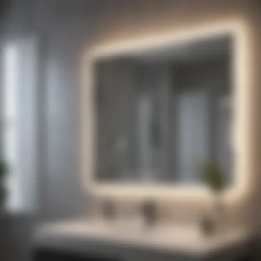 Elegant LED bathroom vanity mirror showcasing modern design