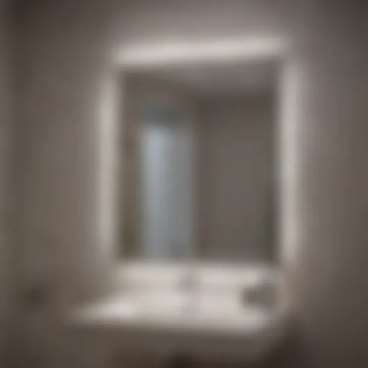 Stylish LED bathroom vent installed in a contemporary setting