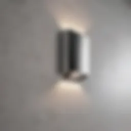 Modern LED bathroom vent showcasing sleek design and bright illumination