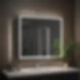 Sleek LED lighted vanity mirror showcasing modern design