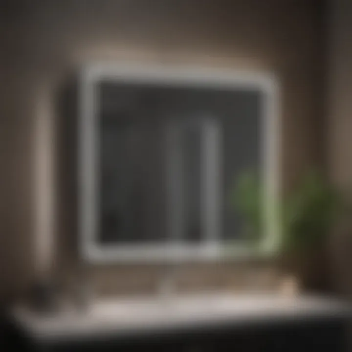 Sleek LED lighted vanity mirror showcasing modern design