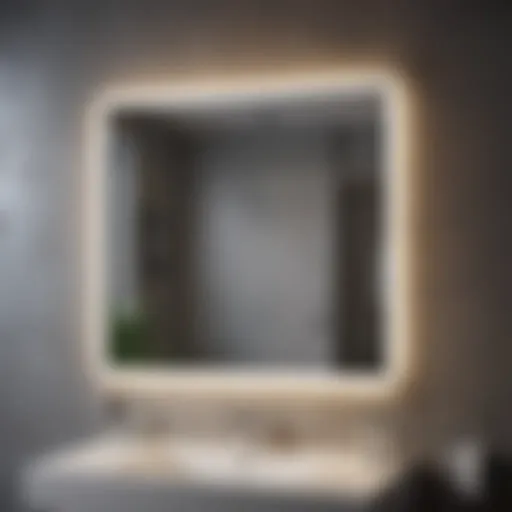 Sleek design of an LED touch bathroom mirror reflecting modern aesthetics