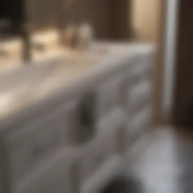 Close-up of the materials used in Legion Bath Vanity construction