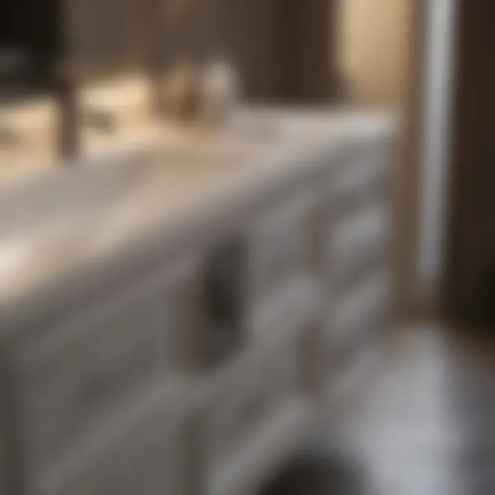 Close-up of the materials used in Legion Bath Vanity construction