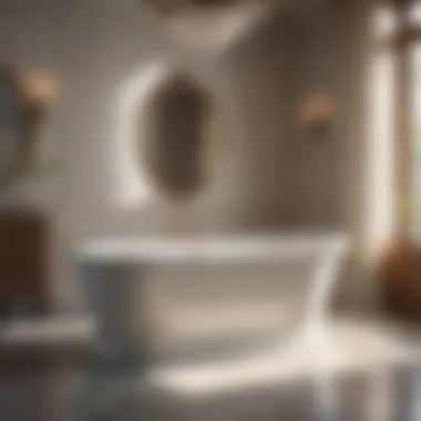 Different types of bathtubs with considerations for leveling.