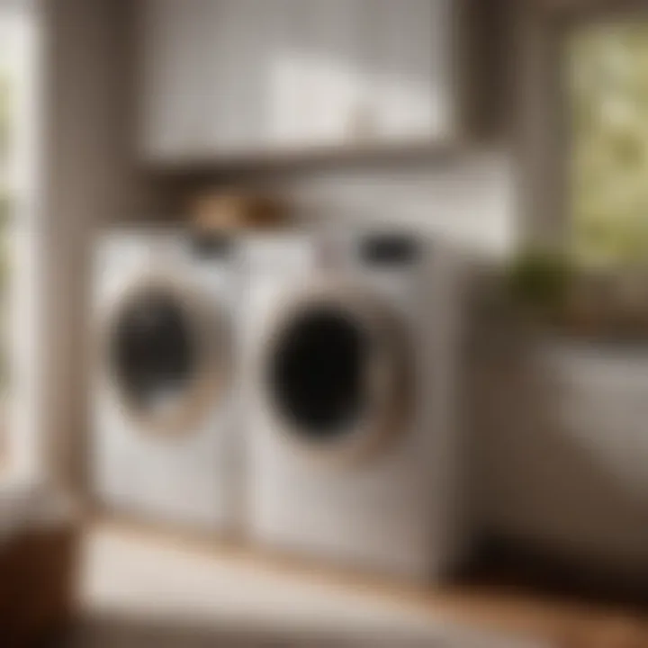 LG laundry suite with advanced stain removal feature