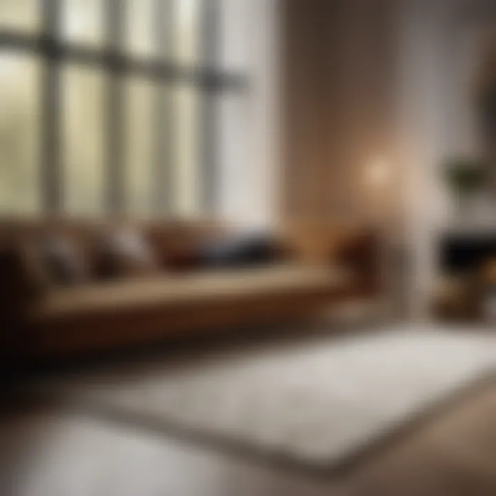 Minimalistic Light Rug Design