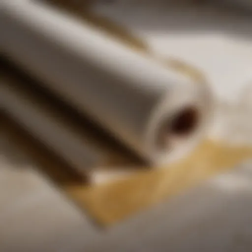 Linoleum flooring roll ready for installation