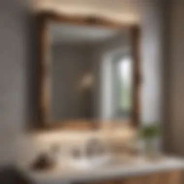 Live Edge Bathroom Mirror showcasing Maple Wood