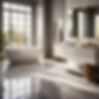 Sophisticated Vinyl Flooring in a Modern Bathroom Elegant bathroom with vinyl flooring