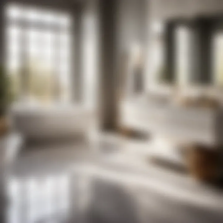 Sophisticated Vinyl Flooring in a Modern Bathroom Elegant bathroom with vinyl flooring