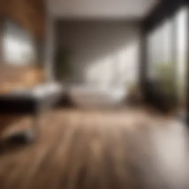 Chic Laminate Flooring Installation for a Stylish Look Laminate flooring installation in a stylish bathroom