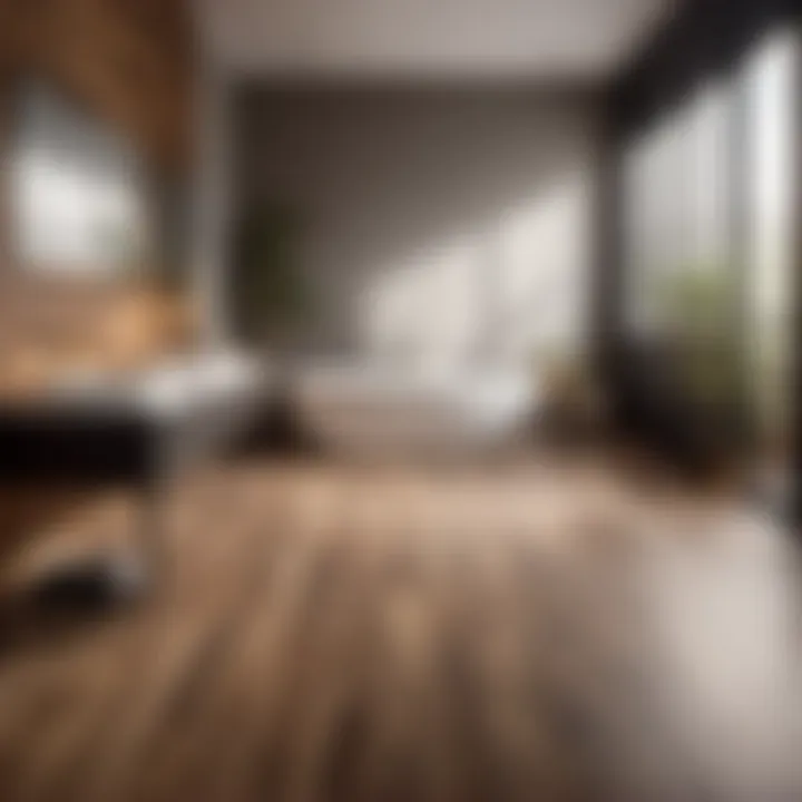 Chic Laminate Flooring Installation for a Stylish Look Laminate flooring installation in a stylish bathroom