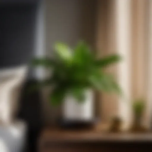 Elevate Your Bedside Table with Lush Fake Plants Lush fake plant arrangement on bedside table