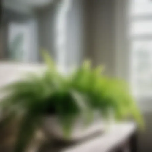 Lush Fern in Bathroom