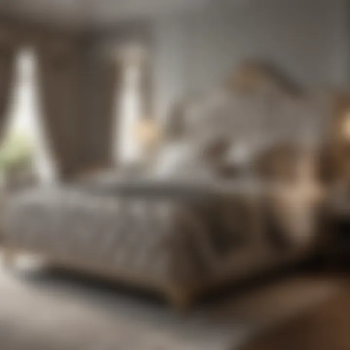 Luxury Bedding in Master Bedroom with Dual Queen Beds