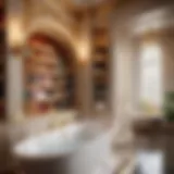 Luxurious Bath Bookshelf Design