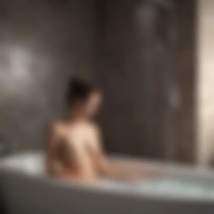 Luxurious bathing experience with integrated shower wand