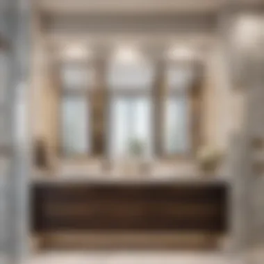 Elegance in Simplicity: Marble Accented Cabinet Luxurious Bathroom Cabinet with Marble Countertop