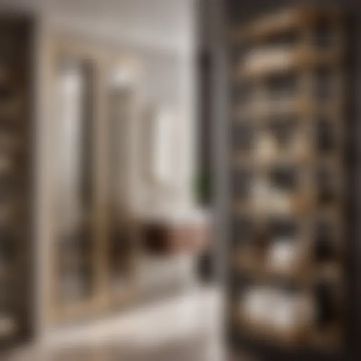 Luxurious bathroom door storage rack enhancing organization and functionality