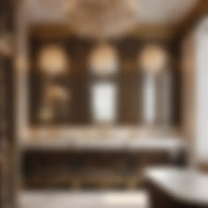 Opulent Bathroom Furnishings Luxurious bathroom fixtures on display