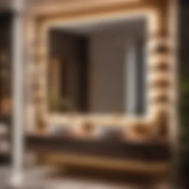 Luxury Storage Solution for Bathrooms Luxurious Bathroom Mirror Featuring Side Shelves