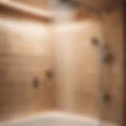 Luxurious bathroom oasis with shower filter
