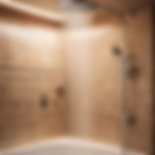 Luxurious bathroom oasis with shower filter