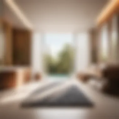 Serene Spa Retreat Luxurious extra long bathroom rug in a spa-like environment