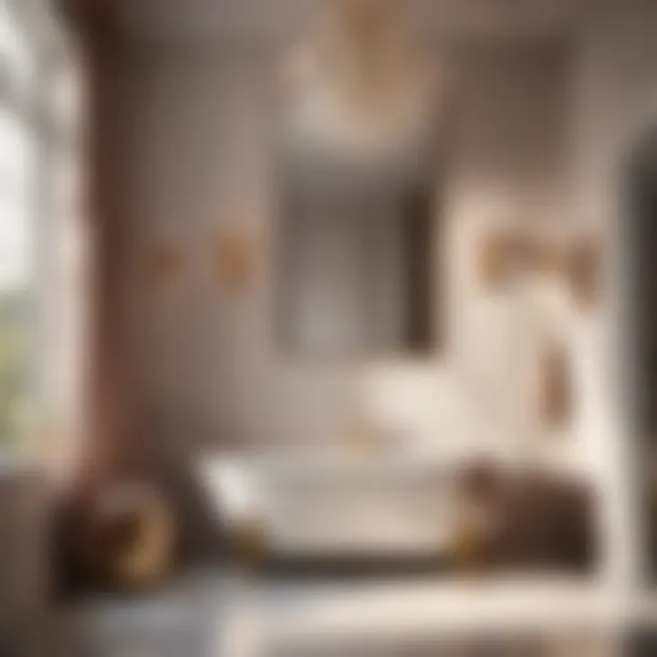 Luxurious bathroom featuring a satin paint finish
