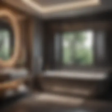 Luxurious Bathroom Setting with Integrated Sound System