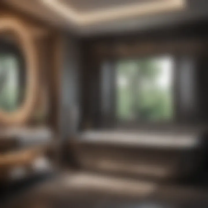 Luxurious Bathroom Setting with Integrated Sound System
