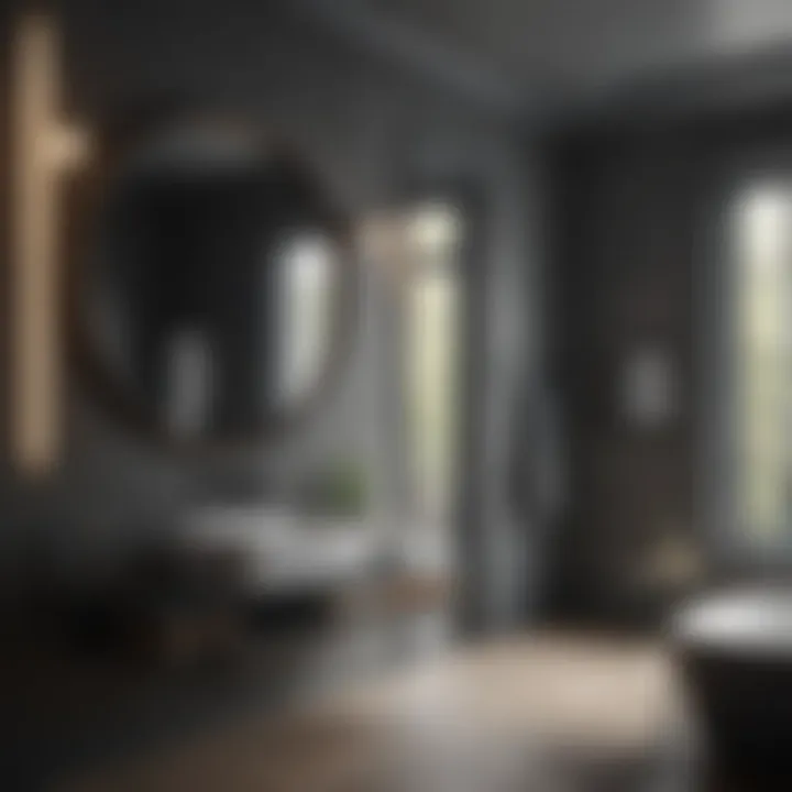 Luxurious Bathroom Upgrade with Matte Black Mirror