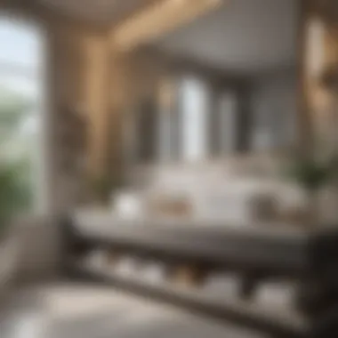 Luxurious bathroom layout highlighting the synergy between vanities and linen towers