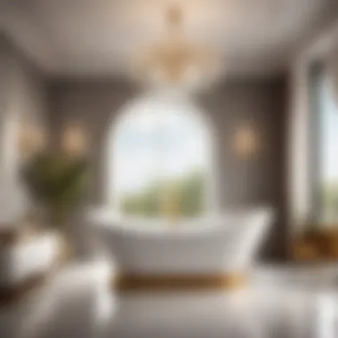 Luxurious 60 x 36 freestanding bathtub with elegant accessories