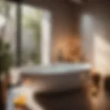 Zen Retreat: A Clean Bathtub Oasis Luxurious bathtub with bubbles and candles