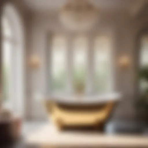 Luxurious bathtub with built-in seat