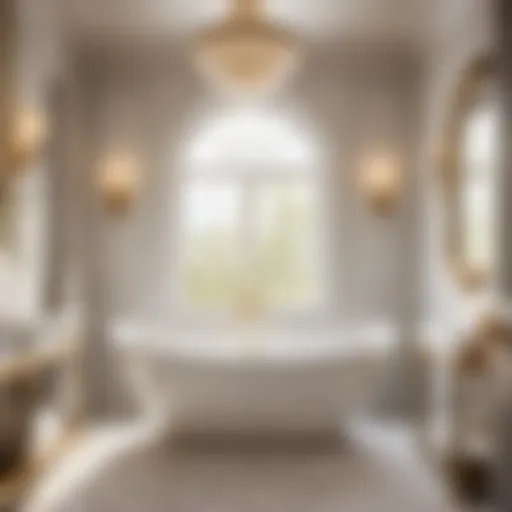 Luxurious Bathtub Caulking in Elegant Bathroom