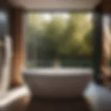 Elegant Bathtub in Contemporary Setting Luxurious bathtub in a modern bathroom