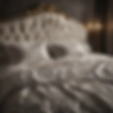 Opulent Bedding Luxurious Bed with Elegant Bedding in Bedroom