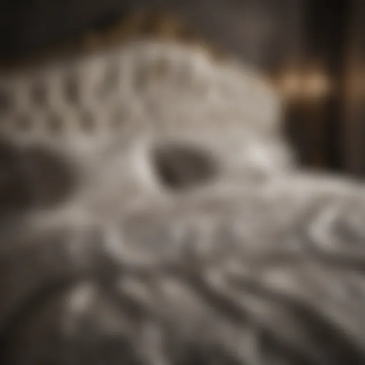 Opulent Bedding Luxurious Bed with Elegant Bedding in Bedroom