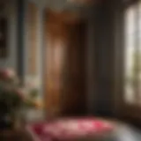 Vintage Floral Elegance Luxurious Bedroom Door Rug in Vintage Floral Pattern