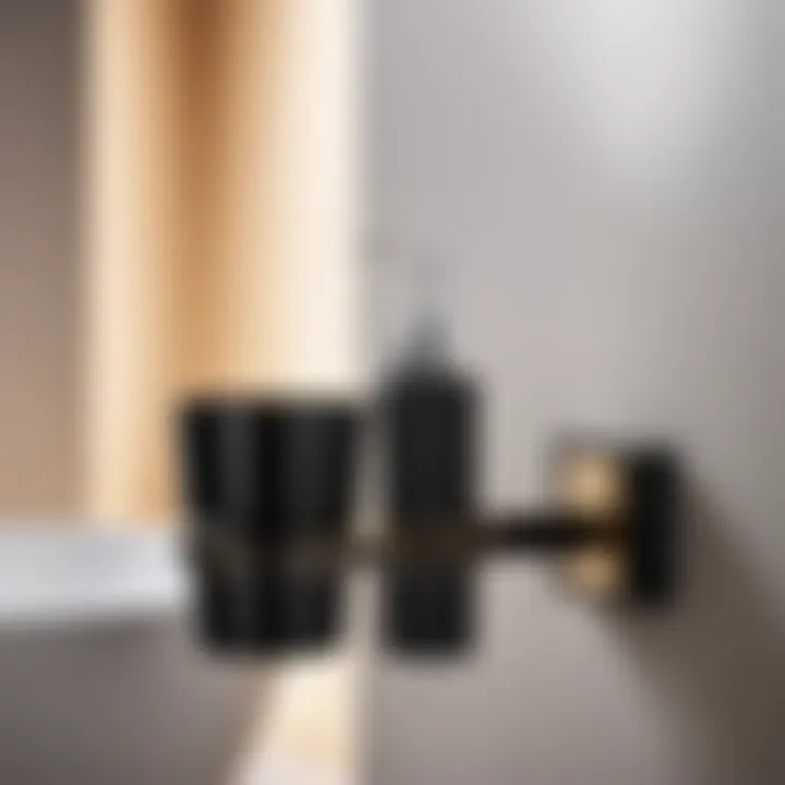 Luxurious Black Square Tumbler Holder