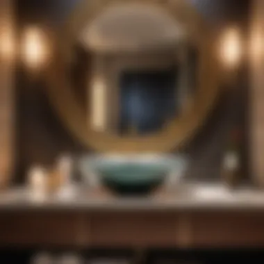 Luxurious bowl sink vanity in a spa-inspired setting