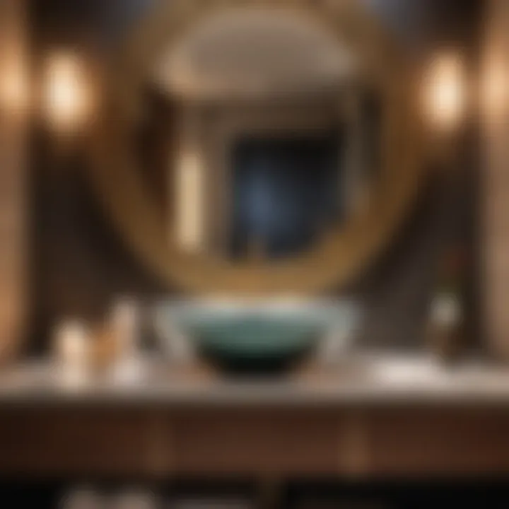 Luxurious bowl sink vanity in a spa-inspired setting