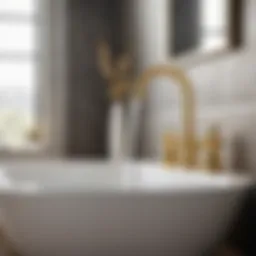 Luxurious Brushed Gold Faucet