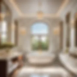 Luxurious Cabana Bathroom with Marble Accents