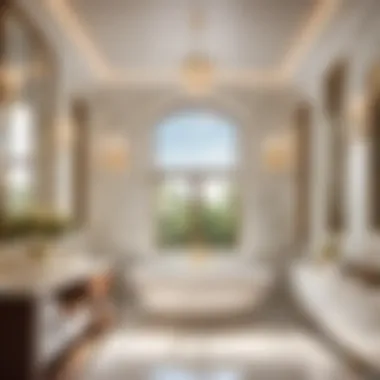 Luxurious Cabana Bathroom with Marble Accents