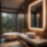 Luxurious Cabin Bathroom with Task Lighting