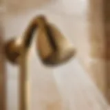 Chic Elegance in Champagne Gold Luxurious Champagne Gold Bath Shower Head